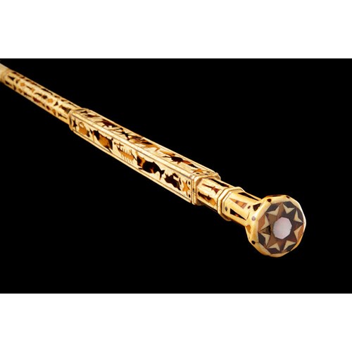 An Exceptional North American Sailors Scrimshaw Whalebone Walking Cane